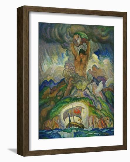 Polyphemus, the Cyclops, 1929 (Litho)-Newell Convers Wyeth-Framed Giclee Print