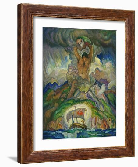 Polyphemus, the Cyclops, 1929 (Litho)-Newell Convers Wyeth-Framed Giclee Print