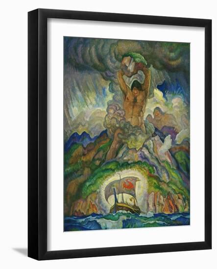 Polyphemus, the Cyclops, 1929 (Litho)-Newell Convers Wyeth-Framed Giclee Print