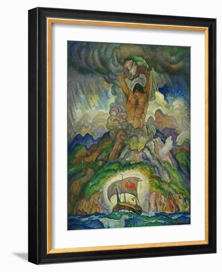 Polyphemus, the Cyclops, 1929 (Litho)-Newell Convers Wyeth-Framed Giclee Print