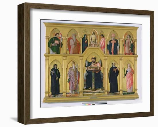 Polyptych of St. Luke, c.1449-Andrea Mantegna-Framed Giclee Print