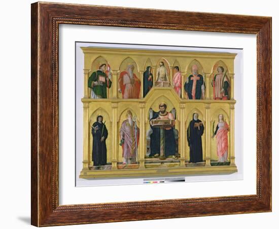 Polyptych of St. Luke, c.1449-Andrea Mantegna-Framed Giclee Print