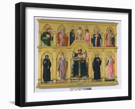 Polyptych of St. Luke, c.1449-Andrea Mantegna-Framed Giclee Print