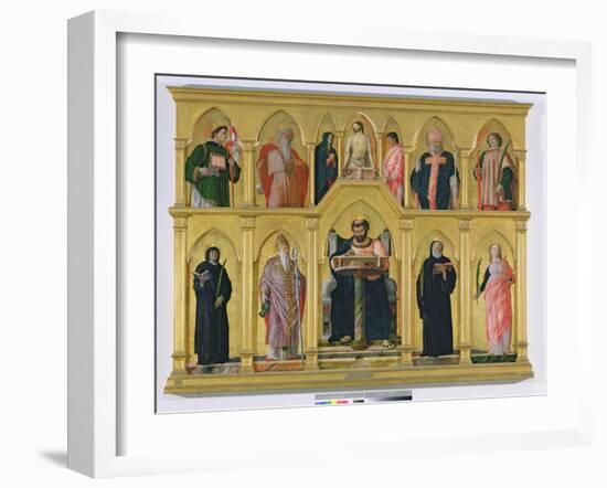 Polyptych of St. Luke, c.1449-Andrea Mantegna-Framed Giclee Print