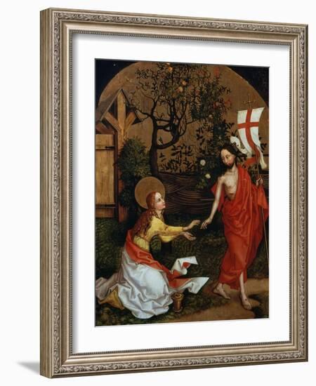 Polyptych of the Dominicans: Panel with the Noli me tangere-Martin Schongauer-Framed Giclee Print