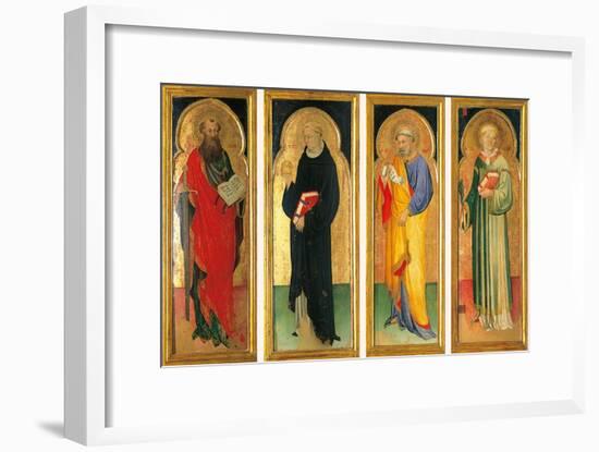 Polyptych with St Paul, St Nicholas of Tolentino, St Peter and St Lawrence-null-Framed Giclee Print