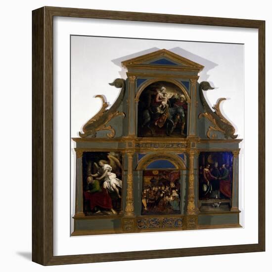 Polyptych with Stories of St Joseph-Callisto Piazza-Framed Giclee Print