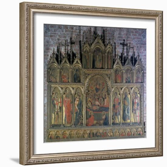 Polyptych with the Death of the Virgin-Lorenzo Veneziano-Framed Giclee Print