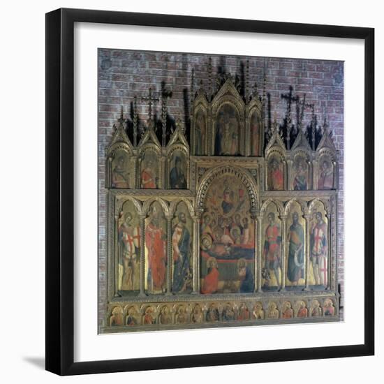 Polyptych with the Death of the Virgin-Lorenzo Veneziano-Framed Giclee Print