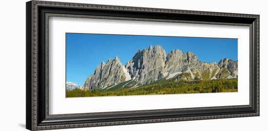 Pomagagnon and larches in autumn, Cortina d'Ampezzo, Dolomites, Italy-Frank Krahmer-Framed Giclee Print