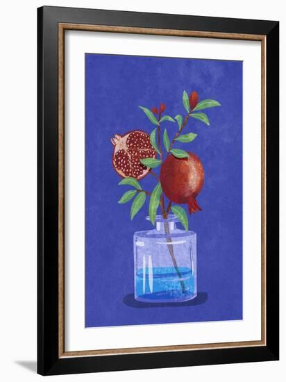Pomegranate in Vase-Raissa Oltmanns-Framed Giclee Print