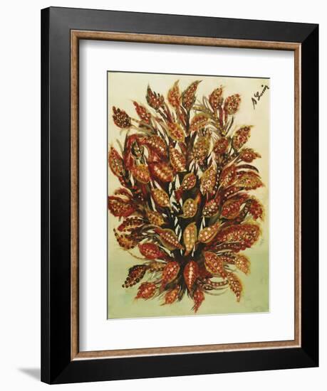 Pomegranate on a Green Background, 1930-Seraphine Louis-Framed Giclee Print