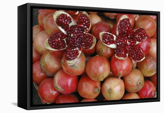 Pomegranate: Opened to Show Seeds Within Sweet Jelly-null-Framed Premier Image Canvas