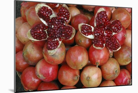 Pomegranate: Opened to Show Seeds Within Sweet Jelly-null-Mounted Photographic Print