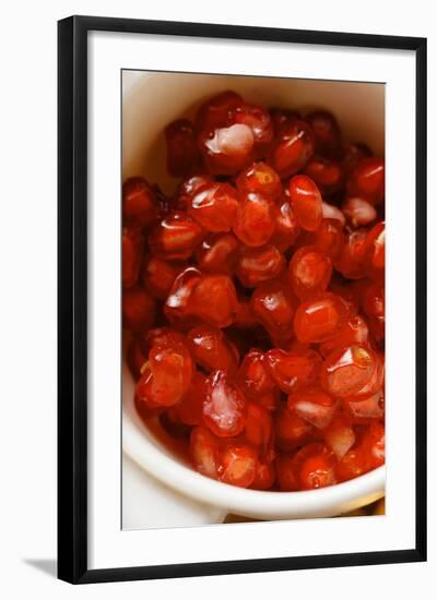 Pomegranate Seeds in Small Bowl-Foodcollection-Framed Photographic Print