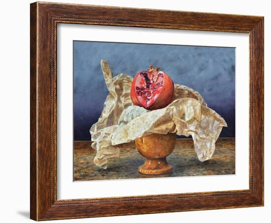 Pomegranate Still Life, 2008 (Oil on Board)-Trevor Neal-Framed Giclee Print