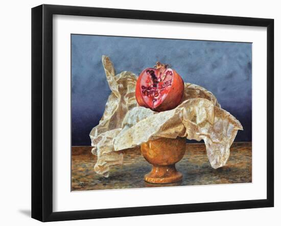 Pomegranate Still Life, 2008 (Oil on Board)-Trevor Neal-Framed Giclee Print