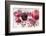 Pomegranates and Glass with Pomegranate Juice on White Wooden Table-Jana Ihle-Framed Photographic Print