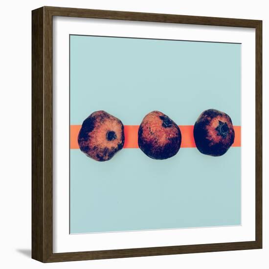 Pomegranates in the Exclusive Design Minimal Style-Evgeniya Porechenskaya-Framed Photographic Print