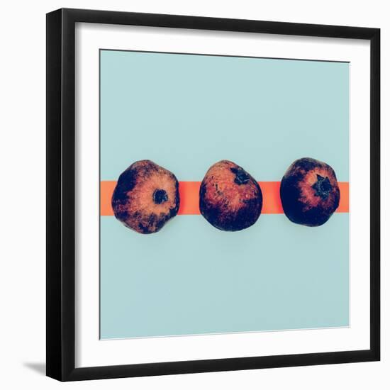 Pomegranates in the Exclusive Design Minimal Style-Evgeniya Porechenskaya-Framed Photographic Print