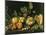 Pomegranates, Melons, Grapes, Peaches, Figs and Other Fruits on a Stone Ledge-null-Mounted Giclee Print