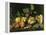 Pomegranates, Melons, Grapes, Peaches, Figs and Other Fruits on a Stone Ledge-null-Framed Premier Image Canvas