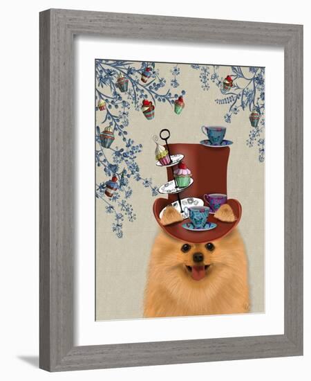 Pomeranian Milliners Dog-Fab Funky-Framed Art Print