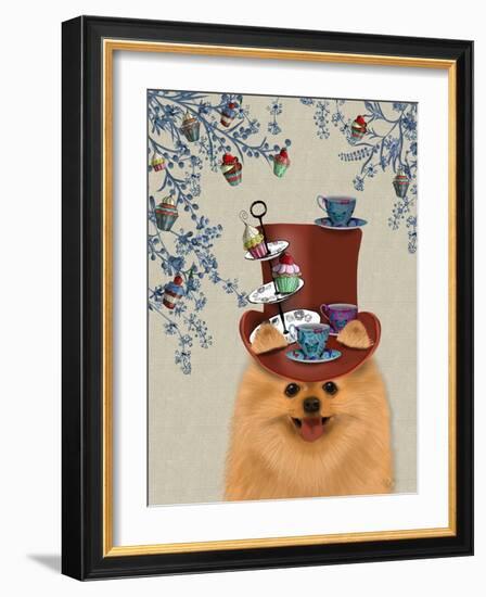 Pomeranian Milliners Dog-Fab Funky-Framed Art Print