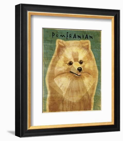 Pomeranian-John W^ Golden-Framed Art Print