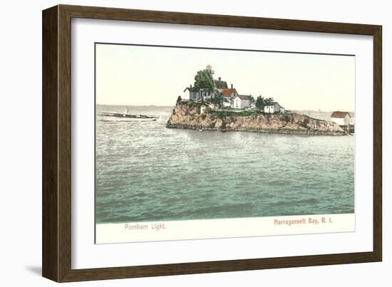 Pomham Lighthouse, Narragansett Bay, Rhode Island-null-Framed Art Print