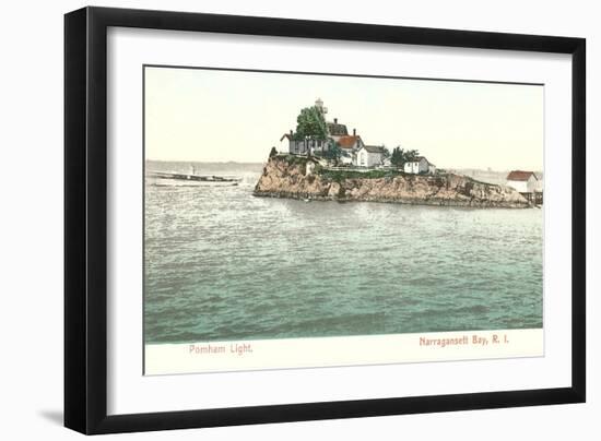 Pomham Lighthouse, Narragansett Bay, Rhode Island-null-Framed Art Print