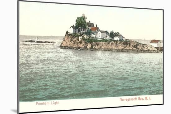 Pomham Lighthouse, Narragansett Bay, Rhode Island-null-Mounted Art Print