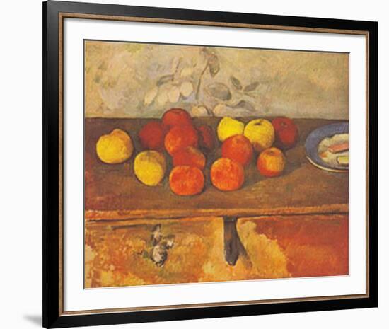 Pommes et Biscuit-Paul Cézanne-Framed Art Print