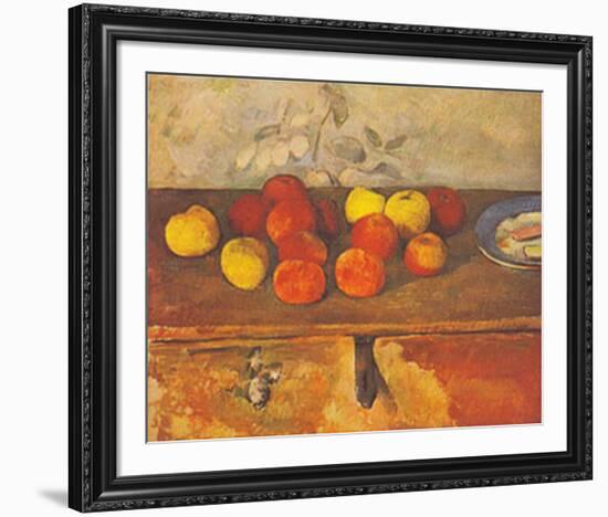 Pommes et Biscuit-Paul Cézanne-Framed Art Print