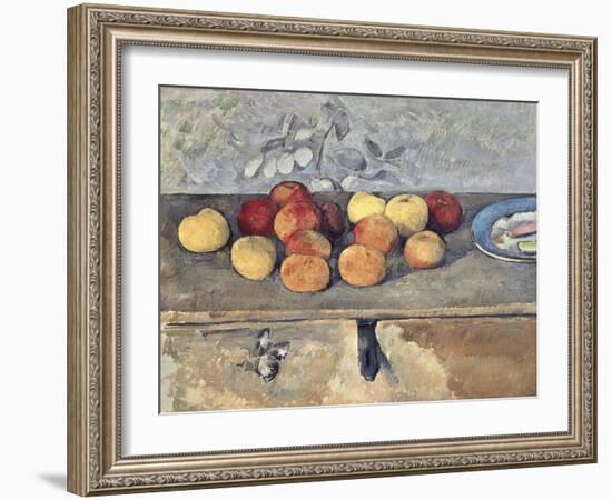 Pommes et Biscuits-Paul Cézanne-Framed Giclee Print