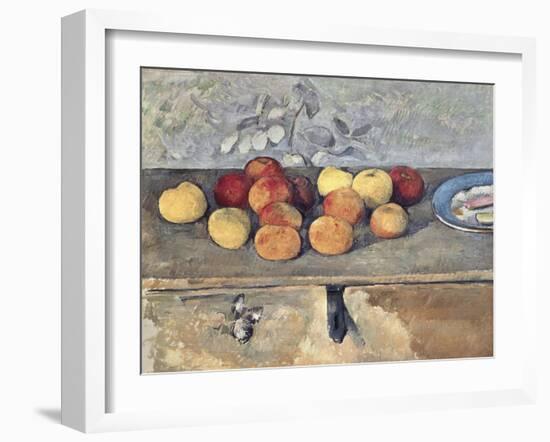 Pommes et Biscuits-Paul Cézanne-Framed Giclee Print