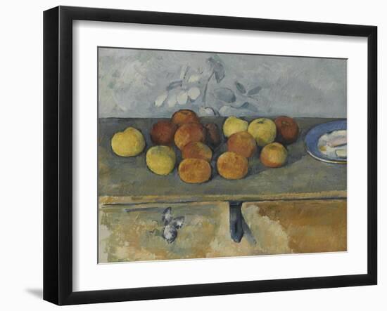 Pommes et biscuits-Paul Cézanne-Framed Giclee Print