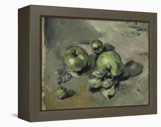 Pommes vertes-Paul Cézanne-Framed Premier Image Canvas