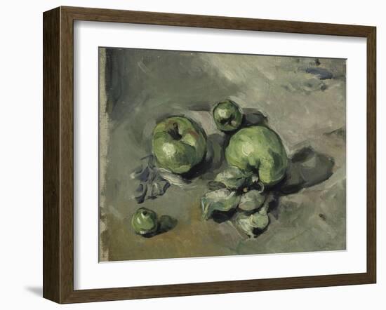 Pommes vertes-Paul Cézanne-Framed Giclee Print