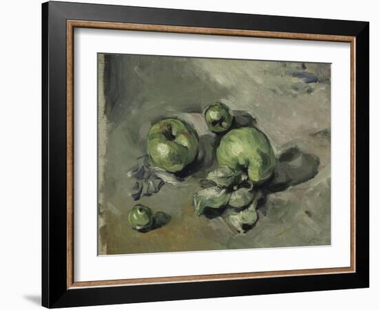 Pommes vertes-Paul Cézanne-Framed Giclee Print