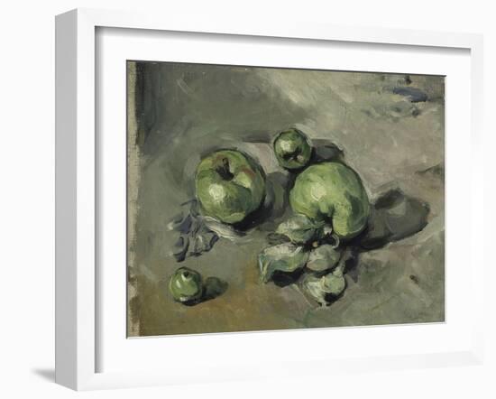 Pommes vertes-Paul Cézanne-Framed Giclee Print