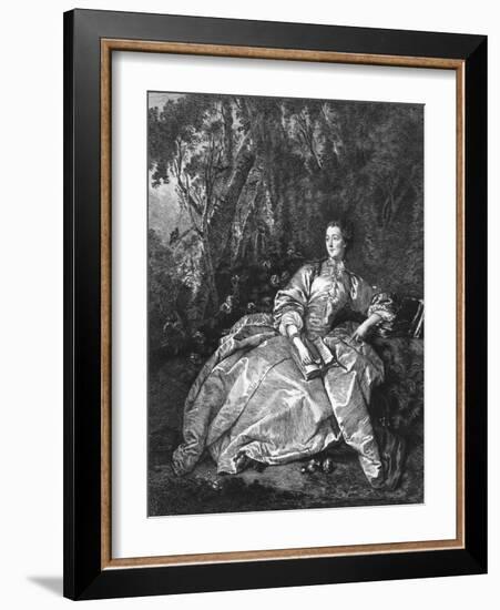 Pompadour Reading-Francois Boucher-Framed Art Print