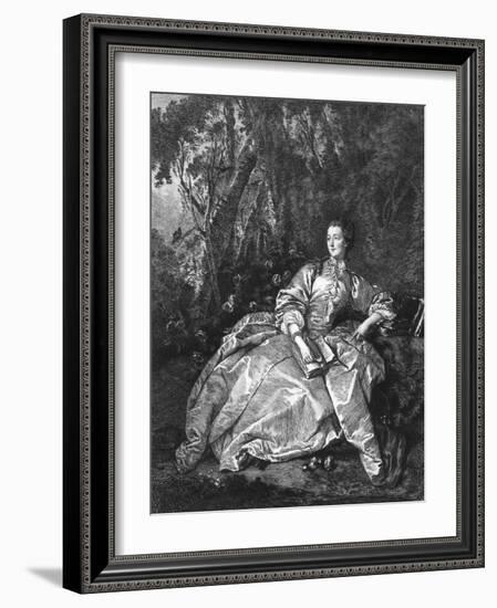 Pompadour Reading-Francois Boucher-Framed Art Print