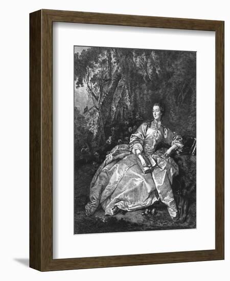 Pompadour Reading-Francois Boucher-Framed Art Print