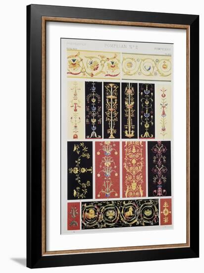 Pompeian Style Decoration, Plate XXV from Grammar of Ornament-Owen Jones-Framed Giclee Print