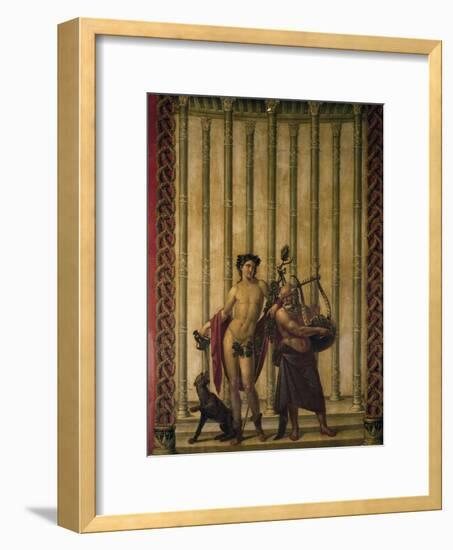 Pompeian Style Frescoed Salon, San Teodoro Palace, Naples-null-Framed Giclee Print