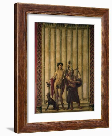 Pompeian Style Frescoed Salon, San Teodoro Palace, Naples--Framed Giclee Print