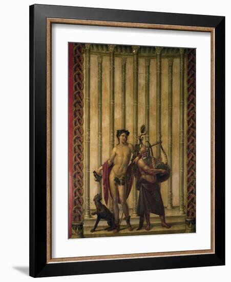 Pompeian Style Frescoed Salon, San Teodoro Palace, Naples-null-Framed Giclee Print