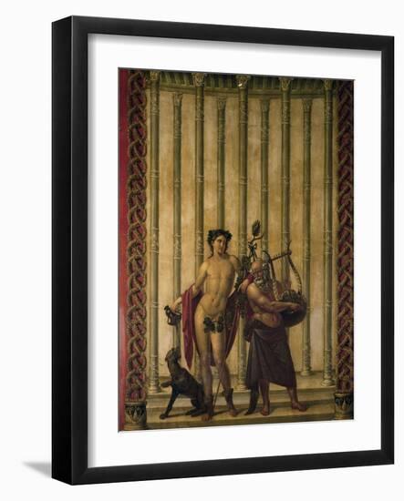 Pompeian Style Frescoed Salon, San Teodoro Palace, Naples-null-Framed Giclee Print