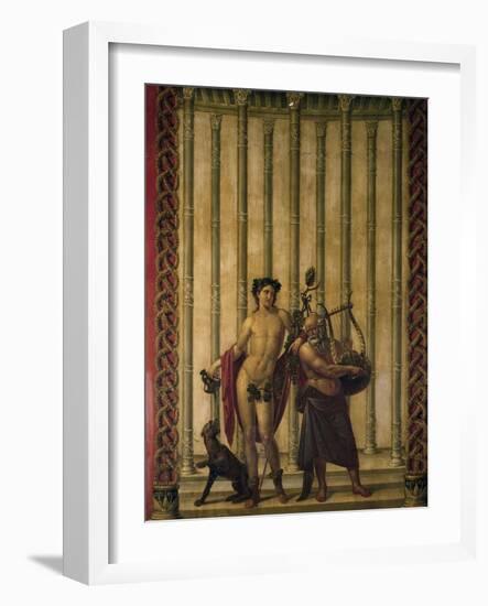 Pompeian Style Frescoed Salon, San Teodoro Palace, Naples-null-Framed Giclee Print